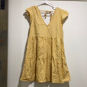 Abercrombie & Fitch, XS, yellow polka dots
